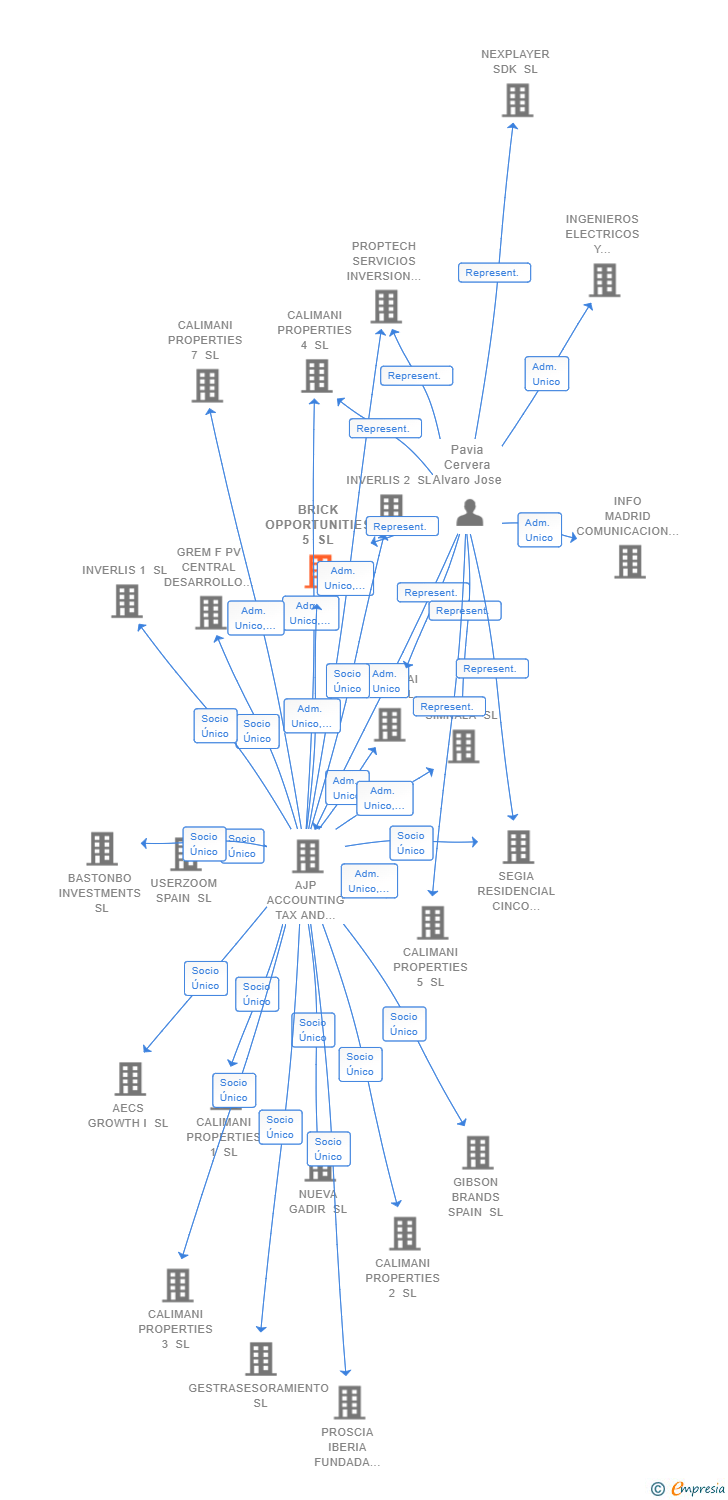 Vinculaciones societarias de BRICK OPPORTUNITIES 5 SL