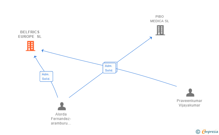 Vinculaciones societarias de BELFRICS EUROPE SL