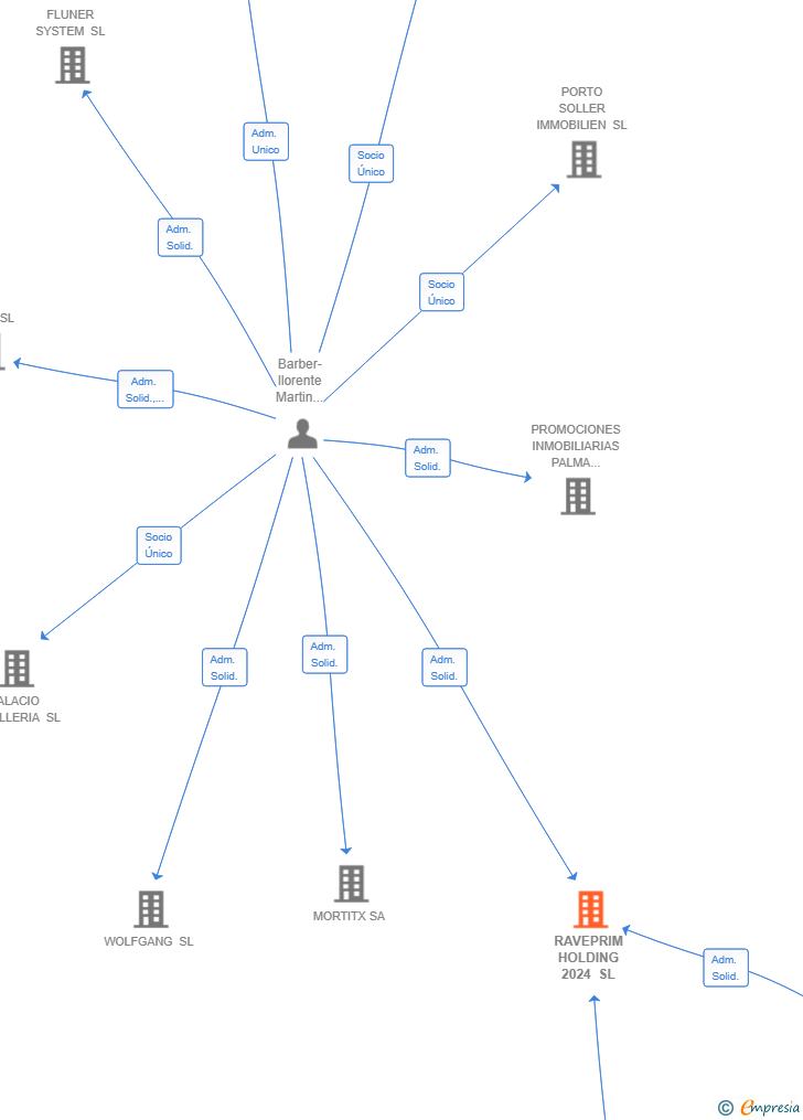 Vinculaciones societarias de RAVEPRIM HOLDING 2024 SL
