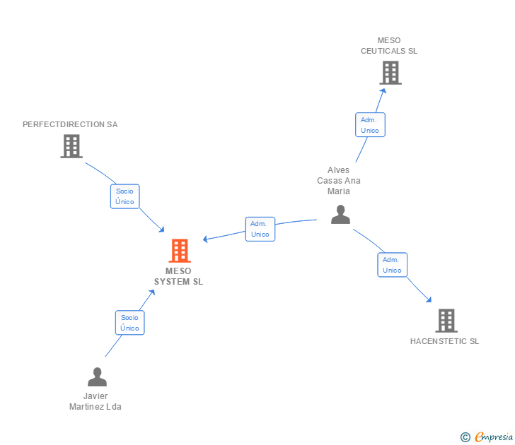 Vinculaciones societarias de MESO SYSTEM SL