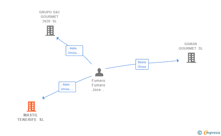 Vinculaciones societarias de MASTIL TENERIFE SL