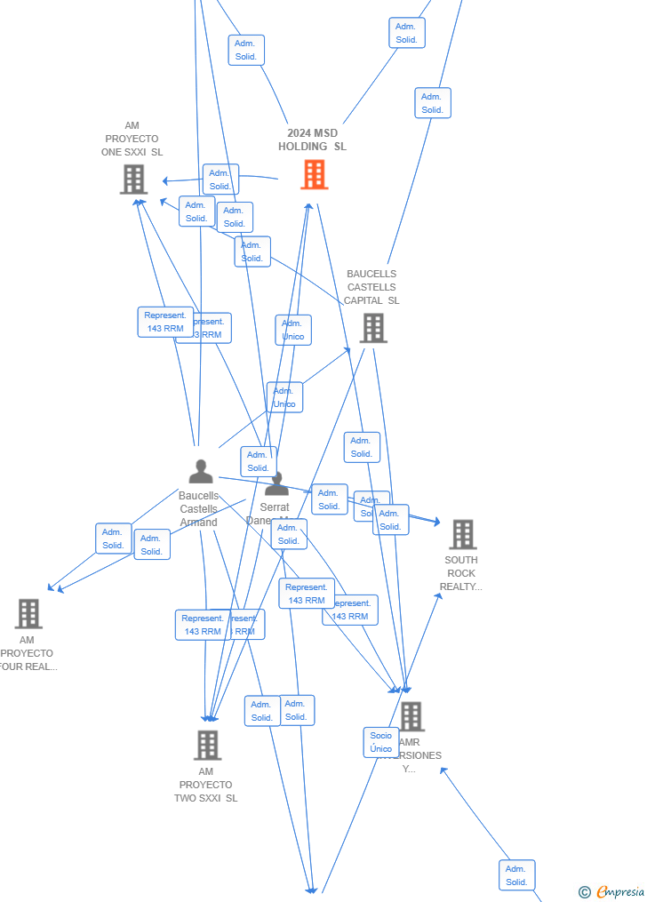 Vinculaciones societarias de 2024 MSD HOLDING SL