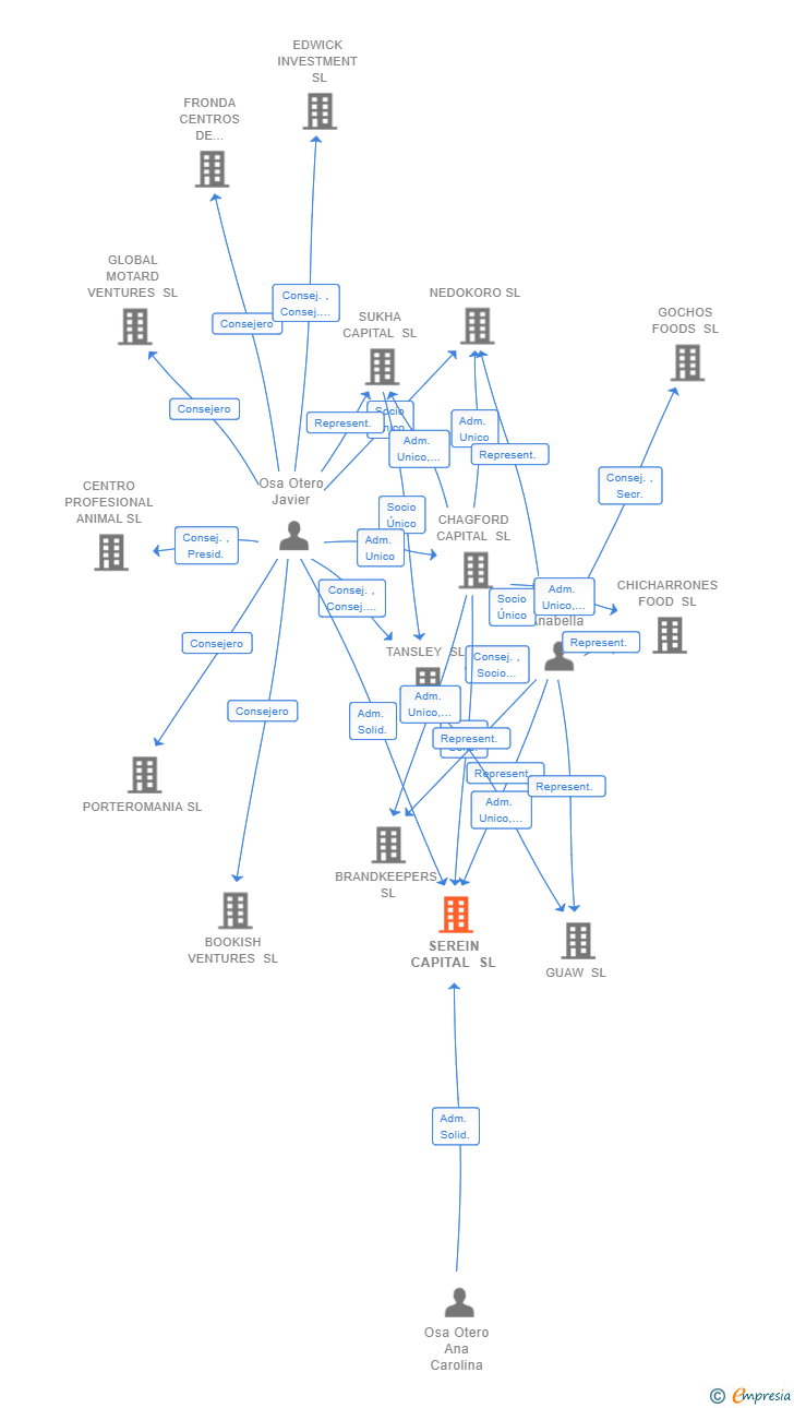 Vinculaciones societarias de SEREIN CAPITAL SL