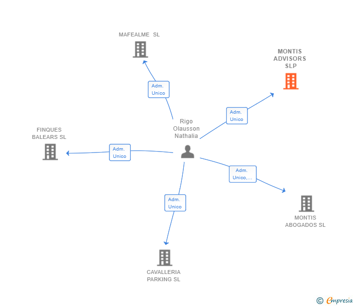 Vinculaciones societarias de MONTIS ADVISORS SLP