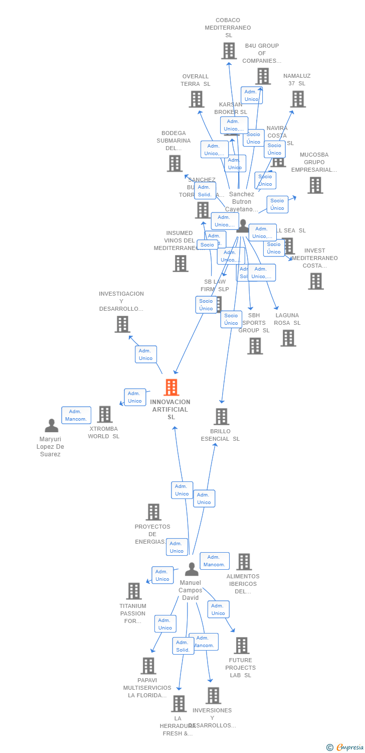 Vinculaciones societarias de INNOVACION ARTIFICIAL SL