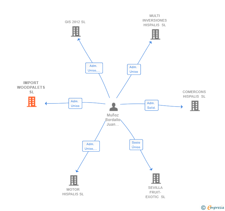 Vinculaciones societarias de IMPORT WOODPALETS SL