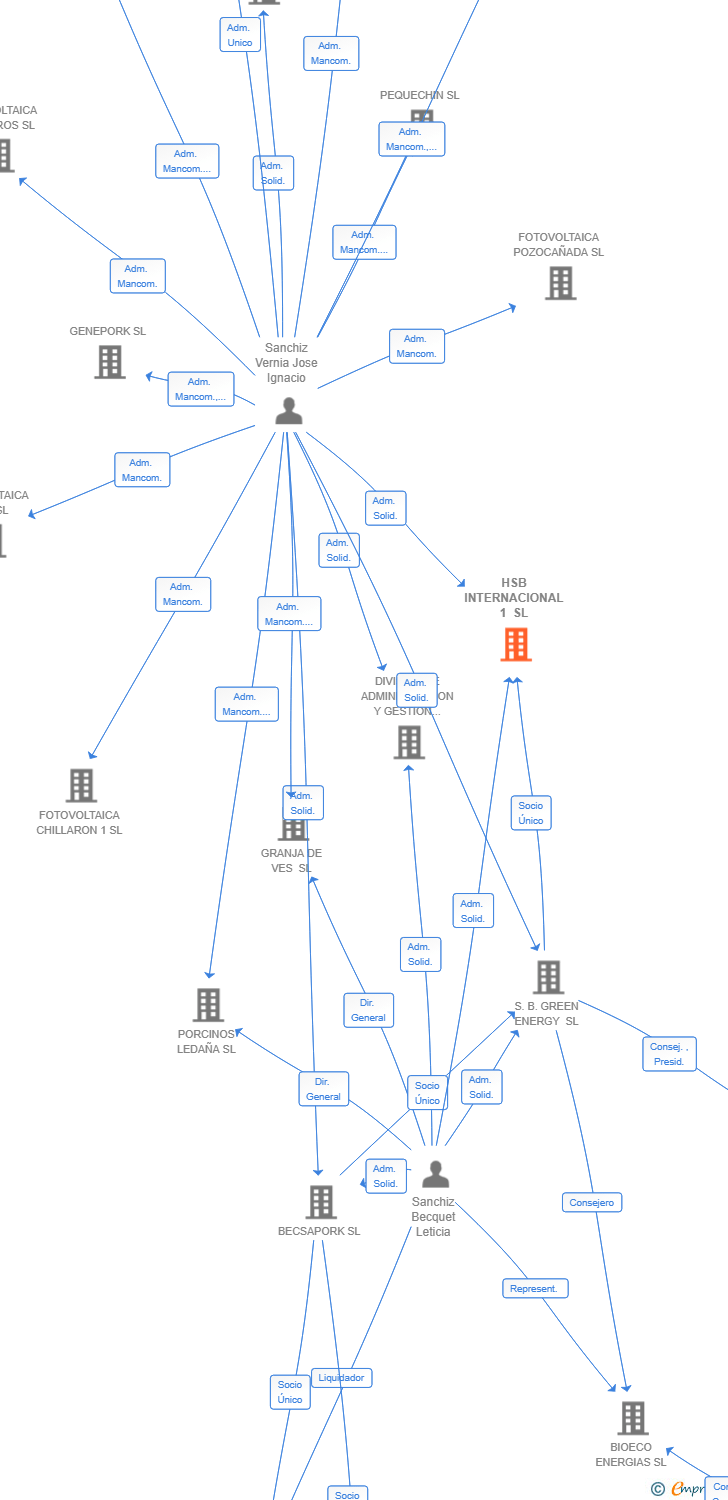 Vinculaciones societarias de HSB INTERNACIONAL 1 SL
