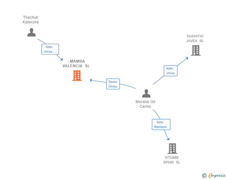 Vinculaciones societarias de -MAMBA VALENCIA SL