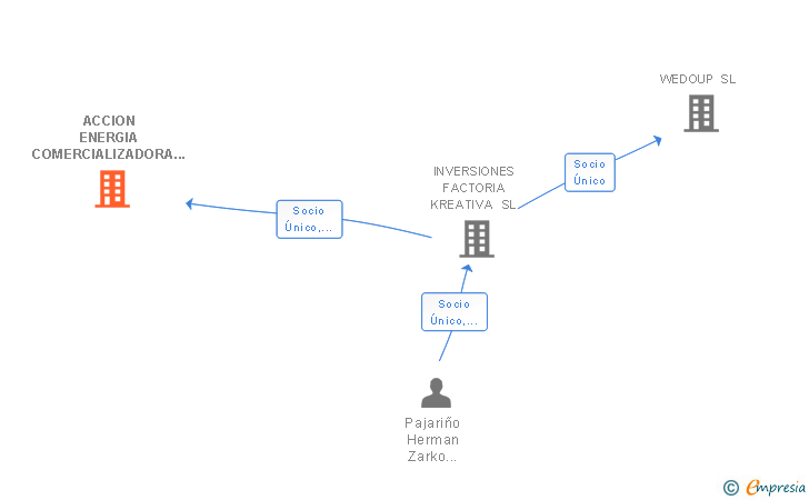 Vinculaciones societarias de ACCION ENERGIA COMERCIALIZADORA SL (EXTINGUIDA)
