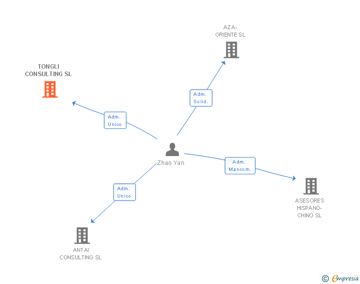 Vinculaciones societarias de TONGLI CONSULTING SL