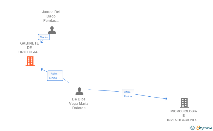 Vinculaciones societarias de GABINETE DE UROLOGIA Y ANDROLOGIA SLP