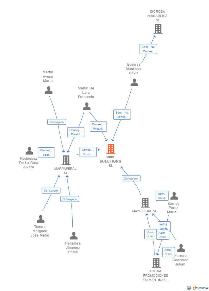 Vinculaciones societarias de 300K SOLUTIONS SL