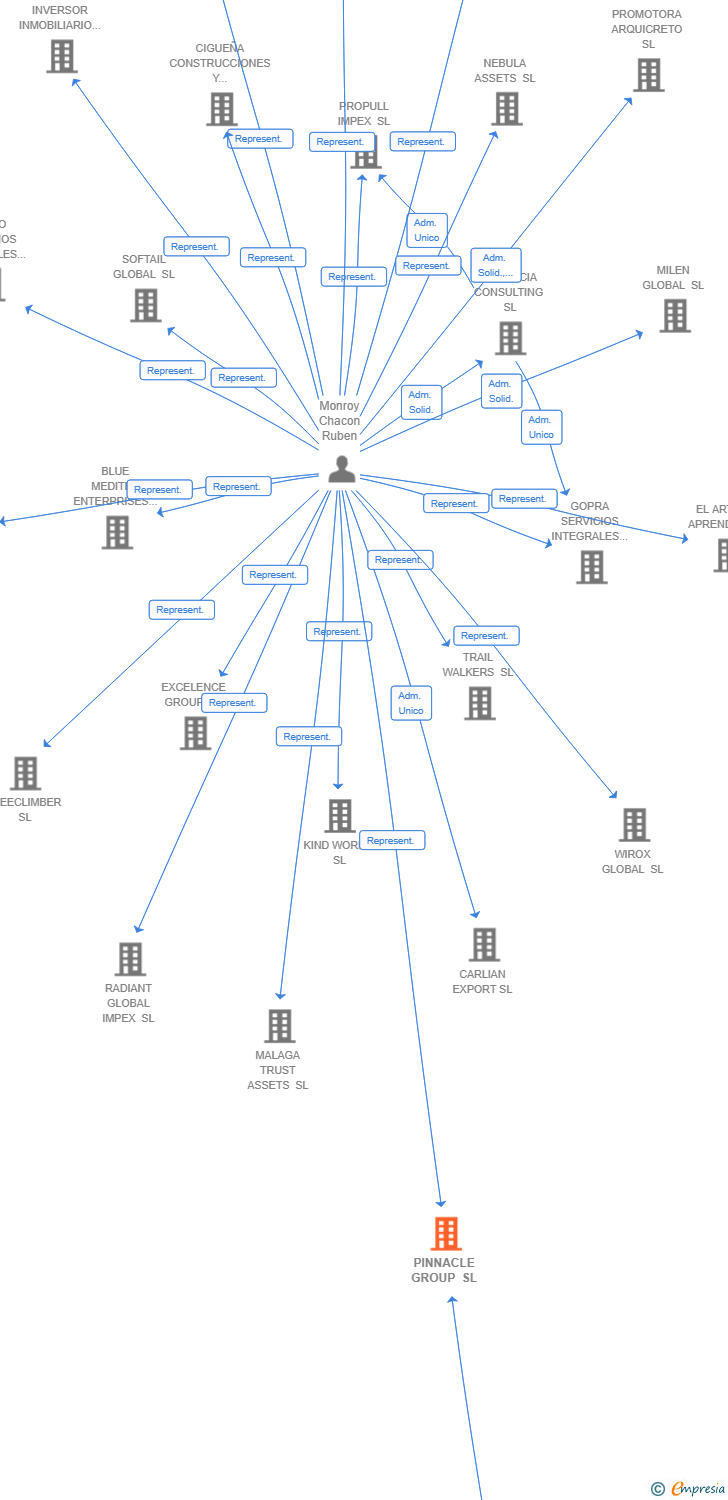 Vinculaciones societarias de PINNACLE GROUP SL