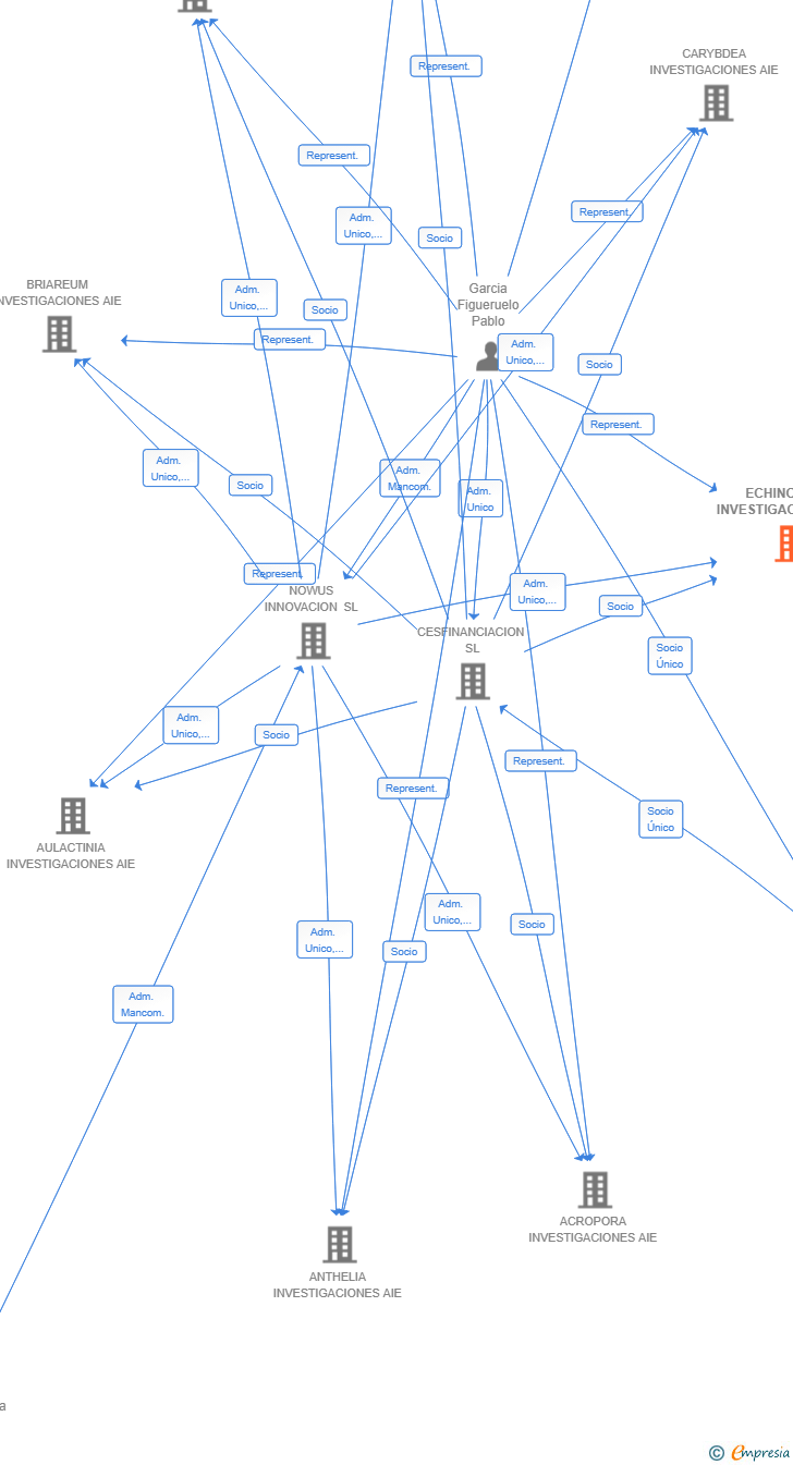 Vinculaciones societarias de ECHINOPORA INVESTIGACIONES AIE