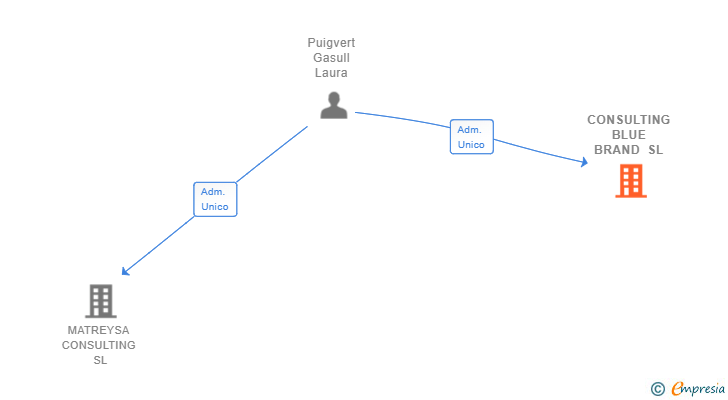 Vinculaciones societarias de CONSULTING BLUE BRAND SL