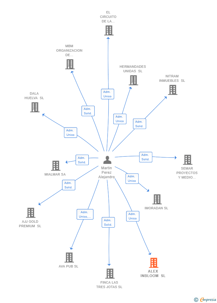 Vinculaciones societarias de ALEX INBLOOM SL