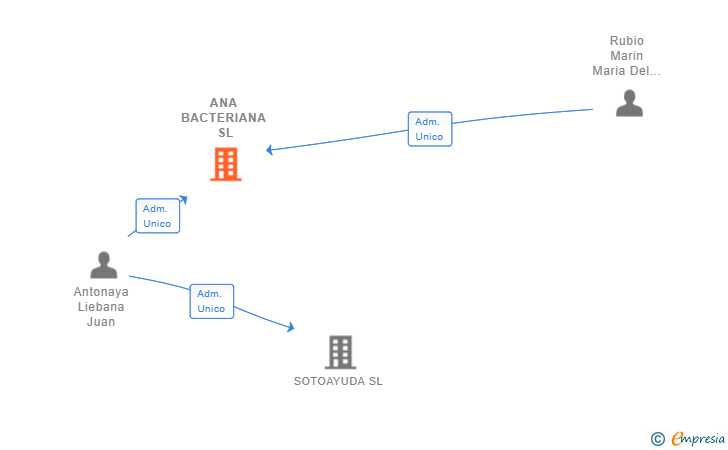 Vinculaciones societarias de ANA BACTERIANA SL