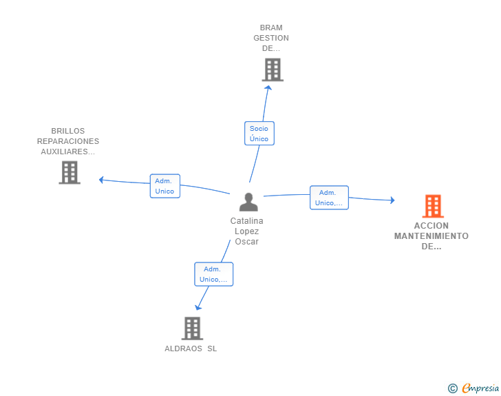 Vinculaciones societarias de ACCION MANTENIMIENTO DE EDIFICIOS SL (EXTINGUIDA)