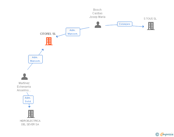 Vinculaciones societarias de CITOREL SL