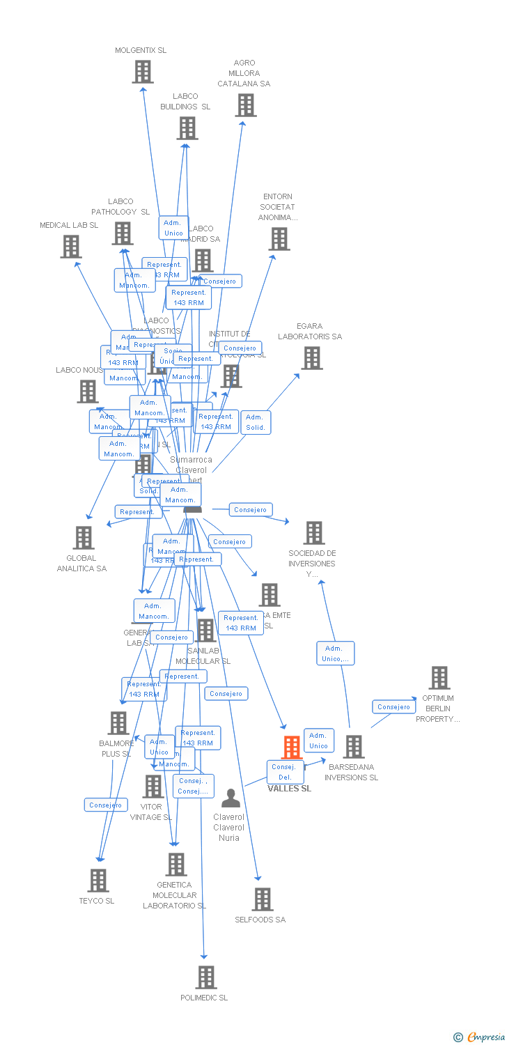 Vinculaciones societarias de INSTITUT CLINIC VALLES SL