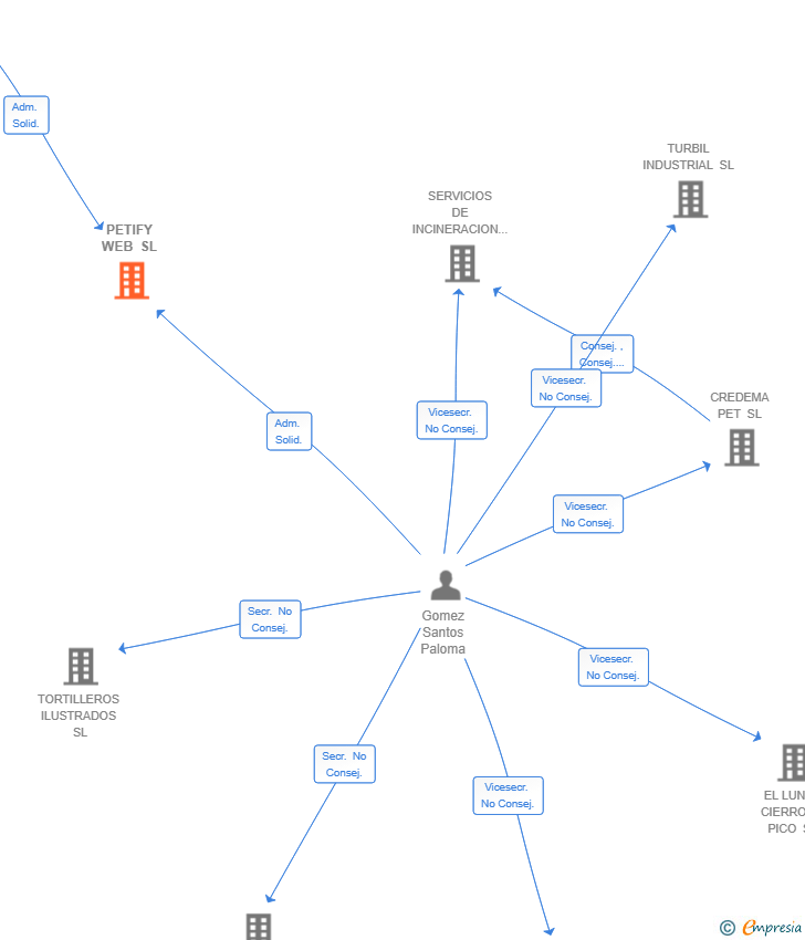 Vinculaciones societarias de PETIFY WEB SL