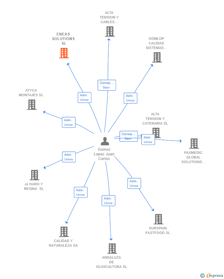 Vinculaciones societarias de ENEAS SOLUTIONS SL