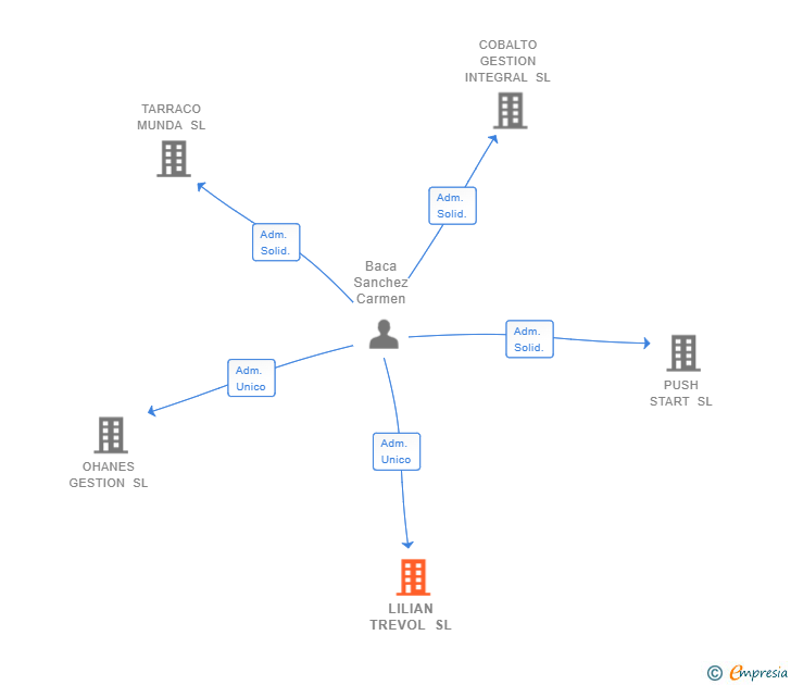 Vinculaciones societarias de LILIAN TREVOL SL