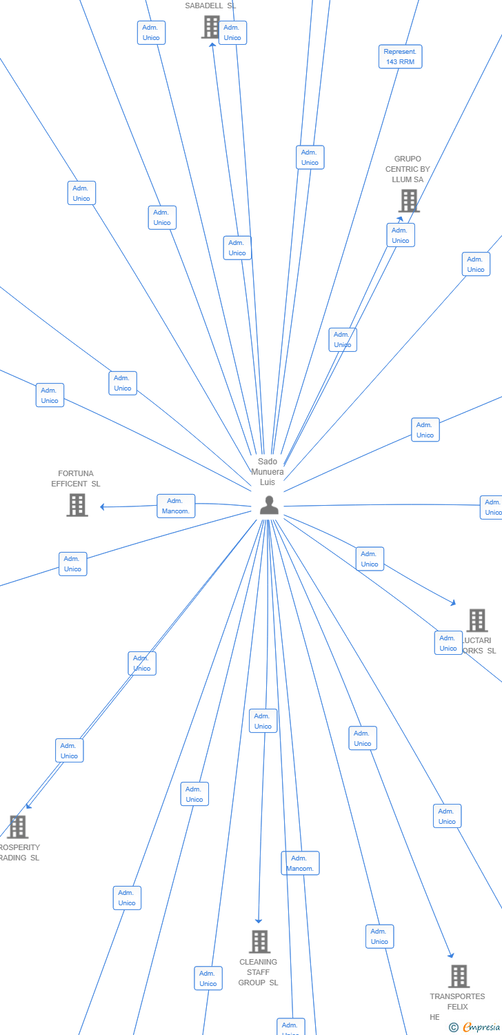 Vinculaciones societarias de LAUNDRY CLEANING STAFF SL