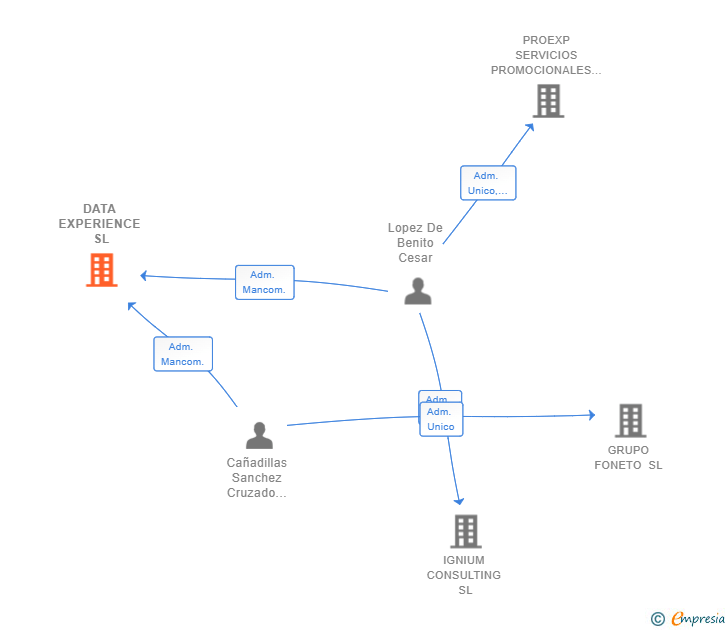 Vinculaciones societarias de DATA EXPERIENCE SL