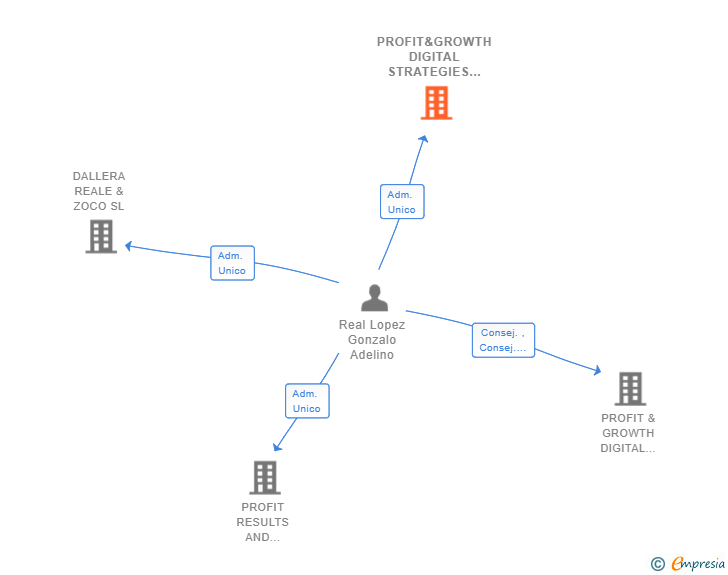 Vinculaciones societarias de PROFIT&GROWTH DIGITAL STRATEGIES SL