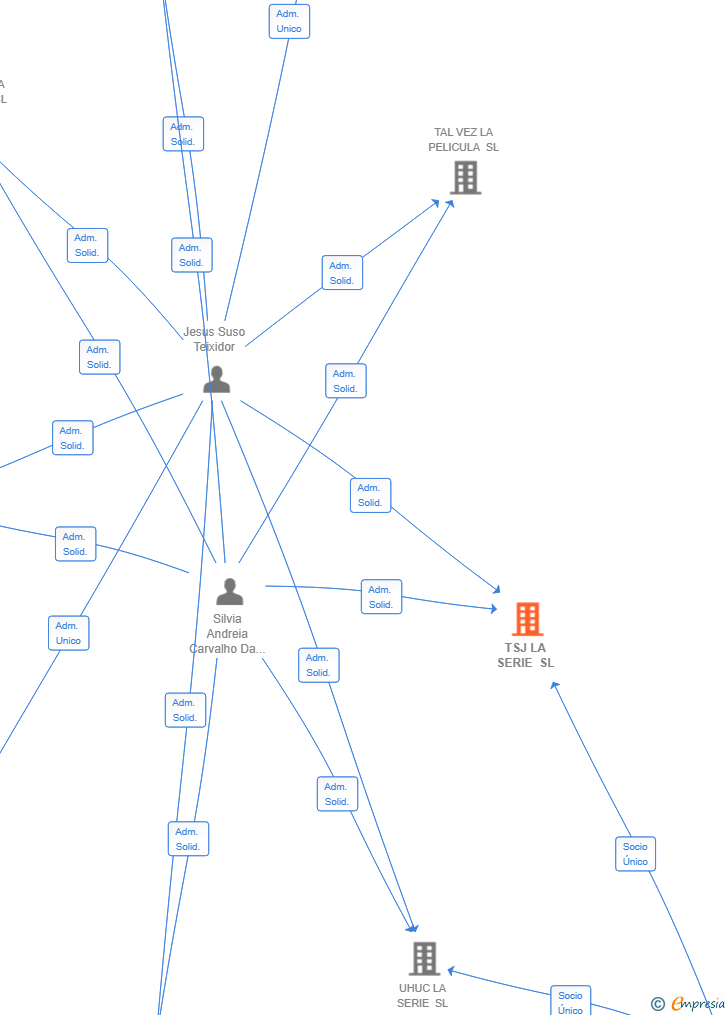 Vinculaciones societarias de TSJ LA SERIE SL