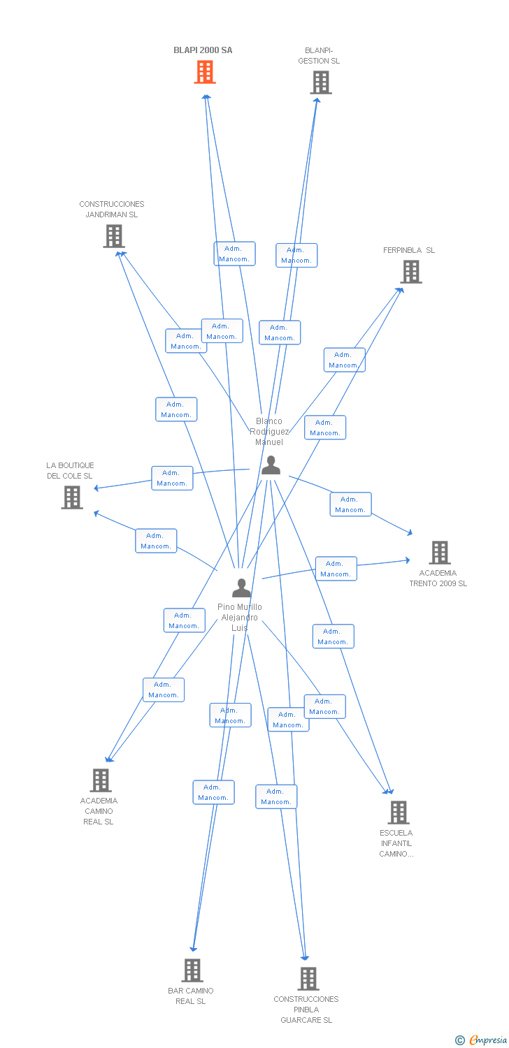 Vinculaciones societarias de BLAPI 2000 SA