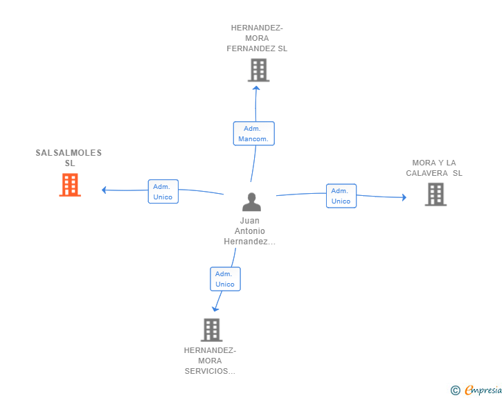 Vinculaciones societarias de SALSALMOLES SL