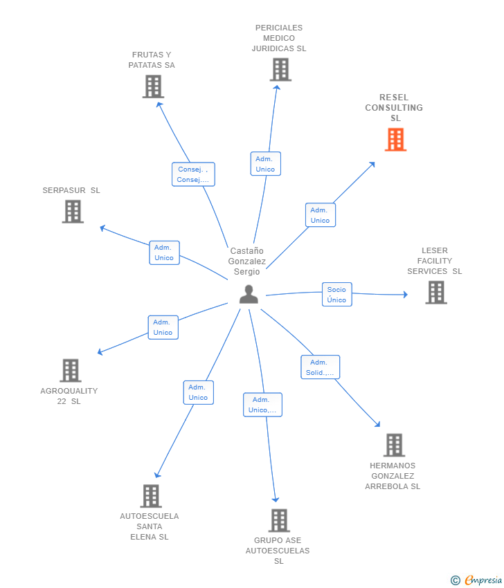 Vinculaciones societarias de RESEL CONSULTING SL