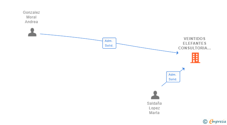 Vinculaciones societarias de VEINTIDOS ELEFANTES CONSULTORIA SL
