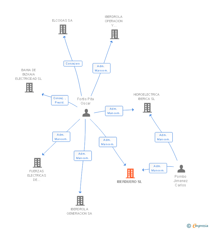 Vinculaciones societarias de IBERDUERO SL