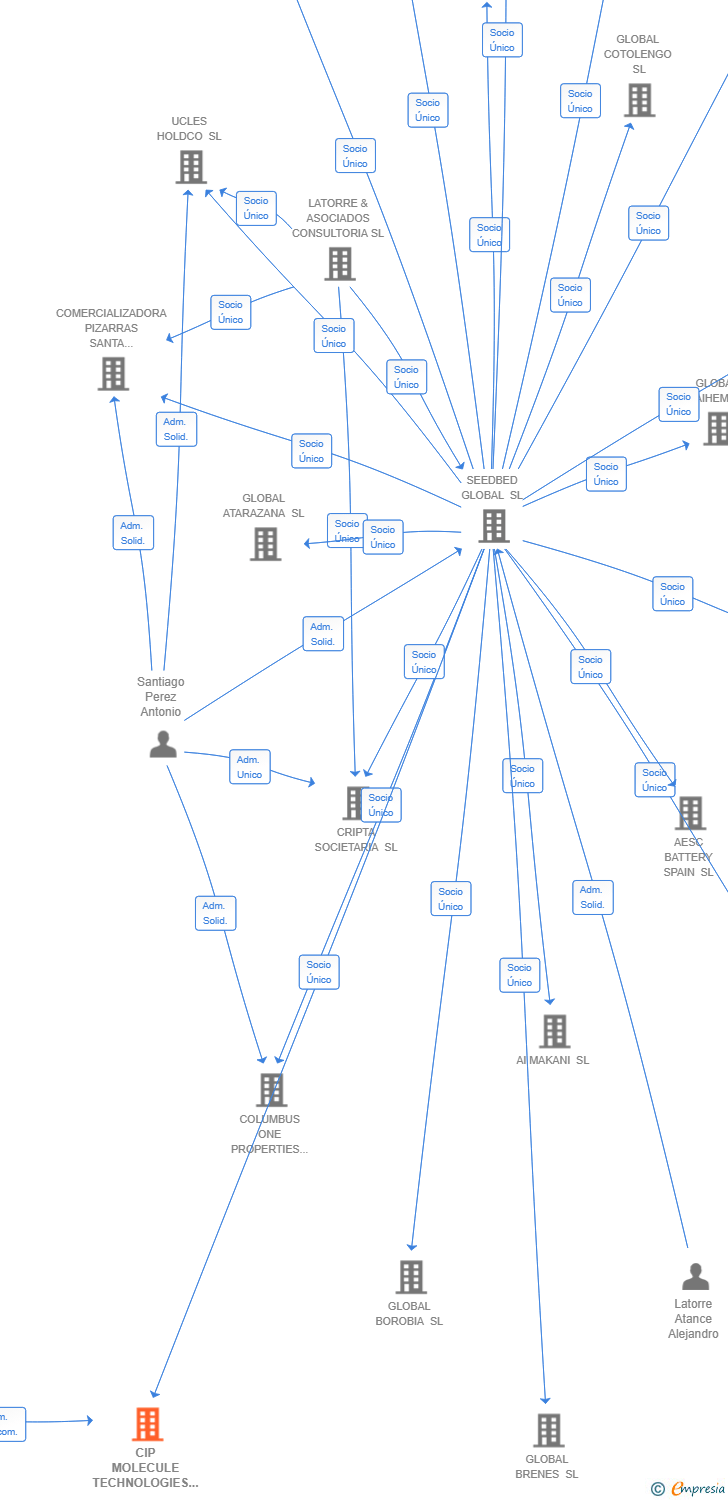 Vinculaciones societarias de CIP MOLECULE TECHNOLOGIES SPAIN SL