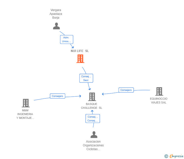 Vinculaciones societarias de NUI LIFE SL