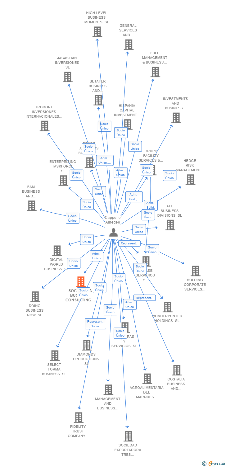 Vinculaciones societarias de SOCIETALIA BUSINESS CONSULTING & CORPORATE SERVICES SL