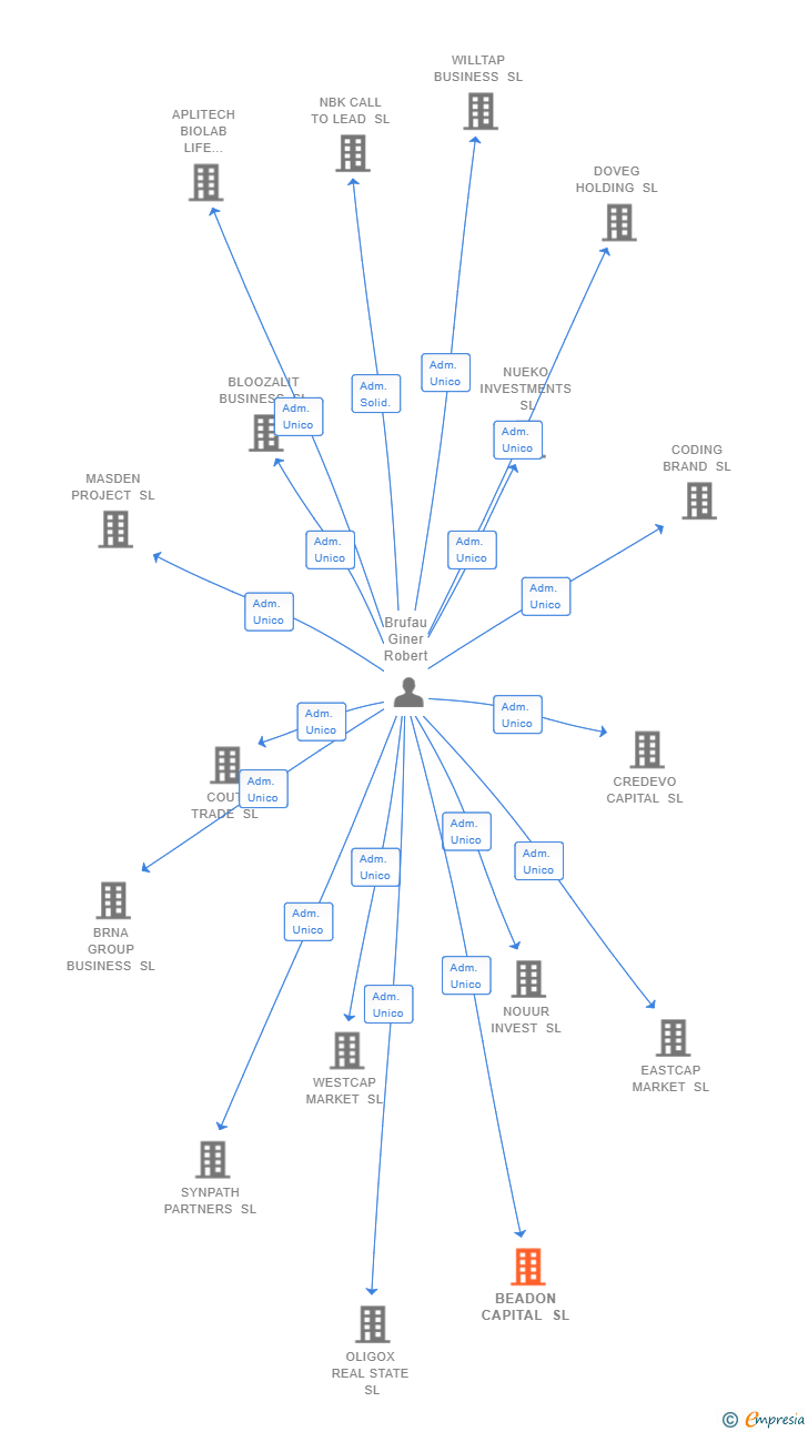 Vinculaciones societarias de HANDIN CONNECT SL