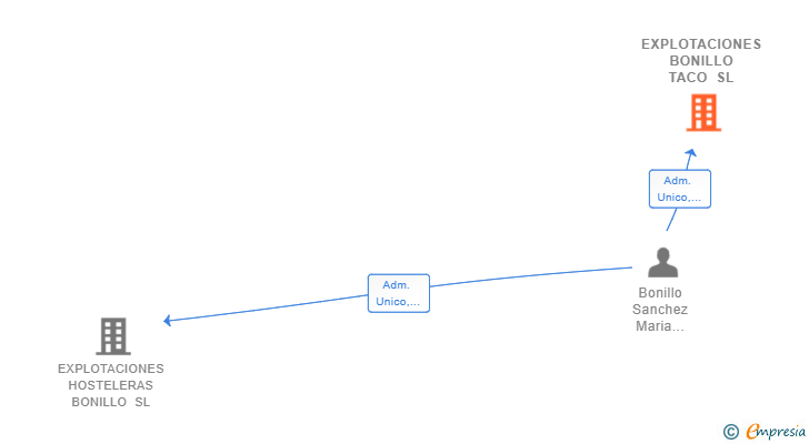 Vinculaciones societarias de EXPLOTACIONES BONILLO TACO SL