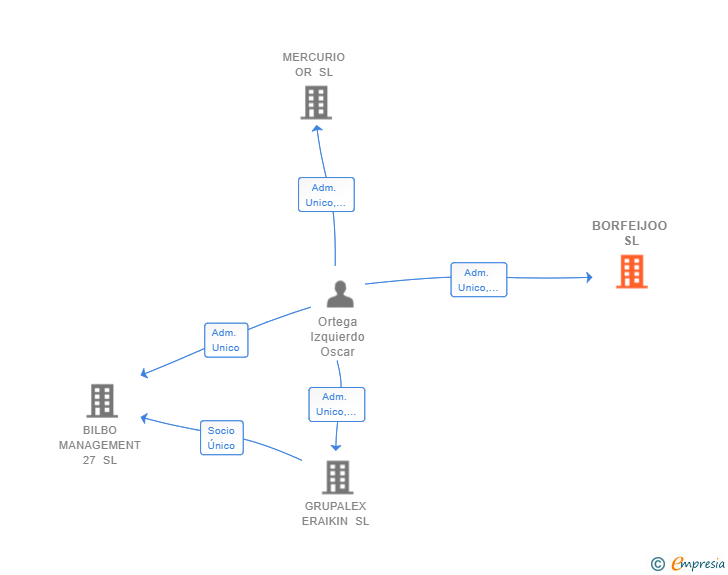 Vinculaciones societarias de BORFEIJOO SL