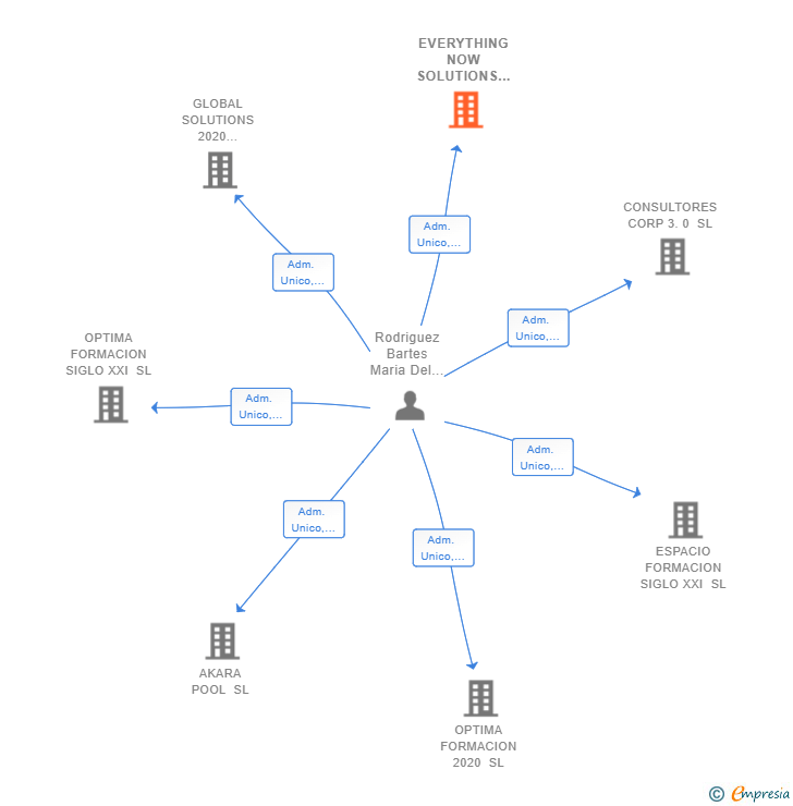 Vinculaciones societarias de EVERYTHING NOW SOLUTIONS 2020 SL