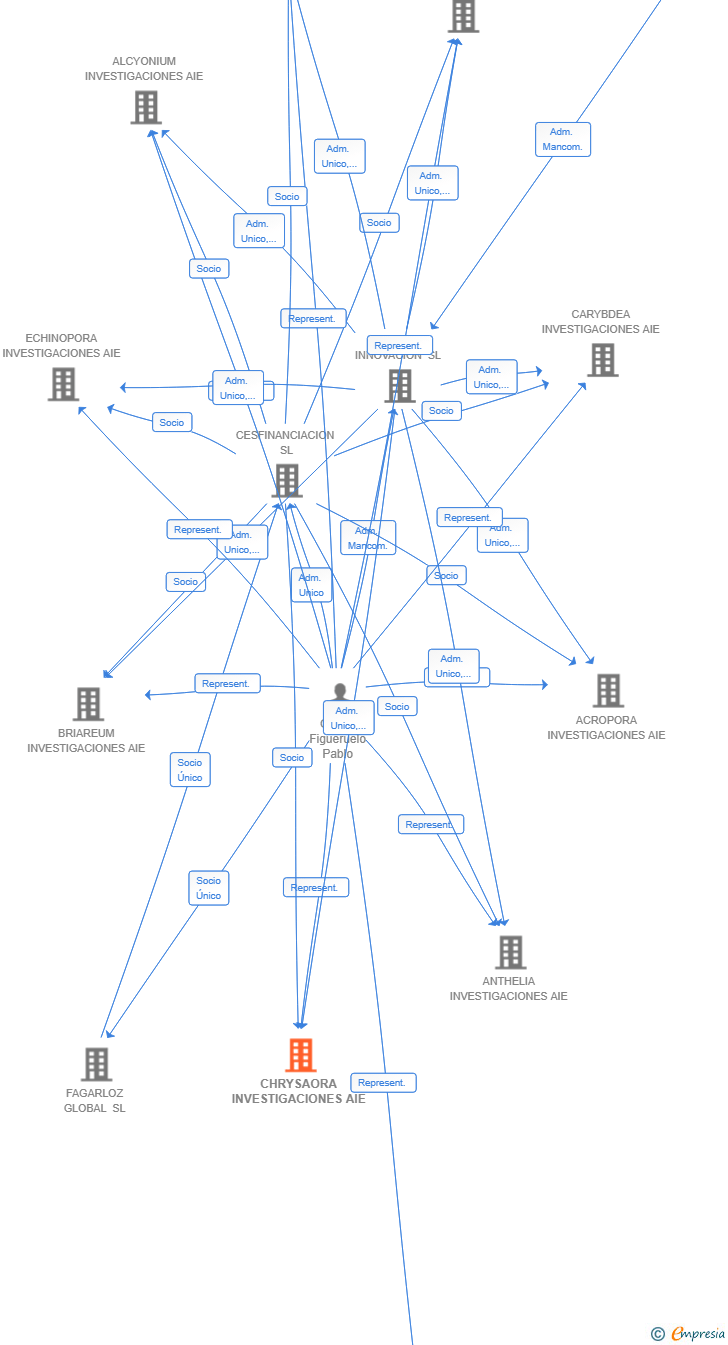 Vinculaciones societarias de CHRYSAORA INVESTIGACIONES AIE