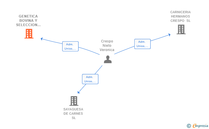 Vinculaciones societarias de GENETICA BOVINA Y SELECCION SL