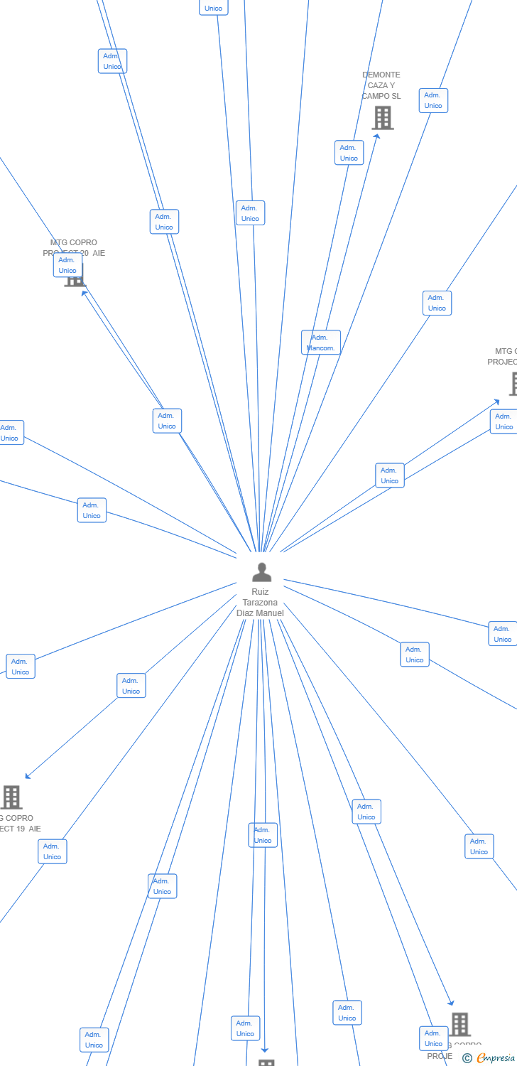 Vinculaciones societarias de MTG GROUP PRODUCTIONS SL