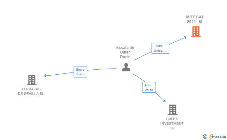Vinculaciones societarias de MITEGAL 2021 SL