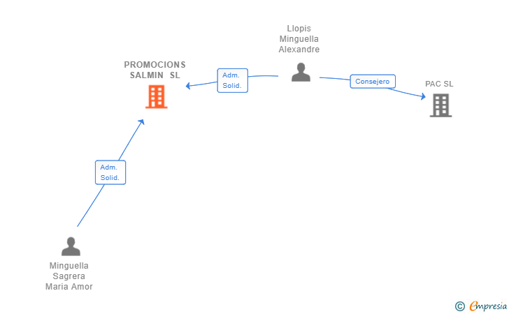 Vinculaciones societarias de PROMOCIONS SALMIN SL