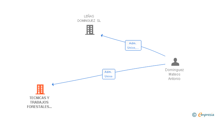 Vinculaciones societarias de TECNICAS Y TRABAJOS FORESTALES DOMINGUEZ SL