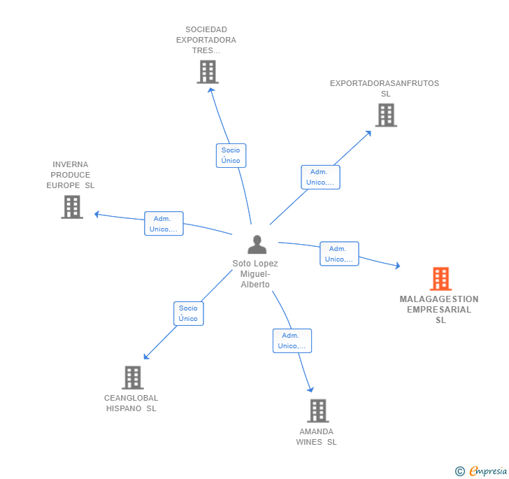 Vinculaciones societarias de MALAGAGESTION EMPRESARIAL SL